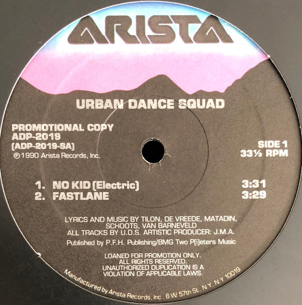 Urban Dance Squad : No Kid (12", Promo)