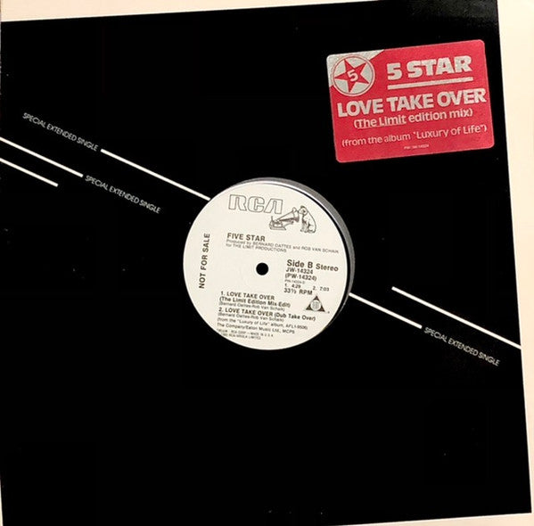 Five Star : Love Take Over (12", Single, Promo)