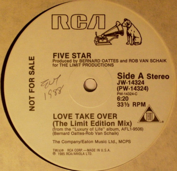 Five Star : Love Take Over (12", Single, Promo)