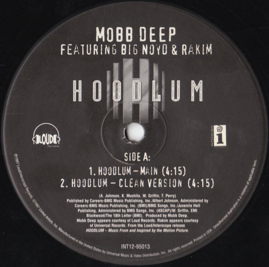 Mobb Deep Featuring Big Noyd And Rakim : Hoodlum (12", Single)