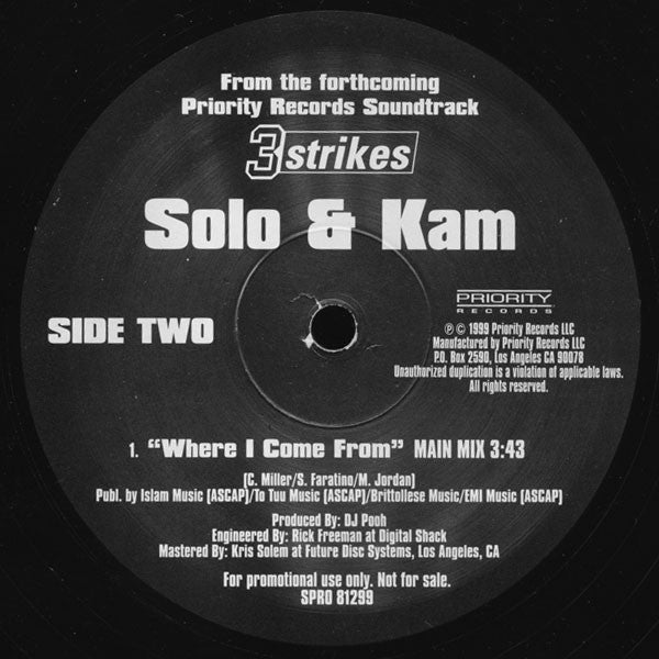 Solo (5) & Kam (2) : Where I Come From (12", Promo)