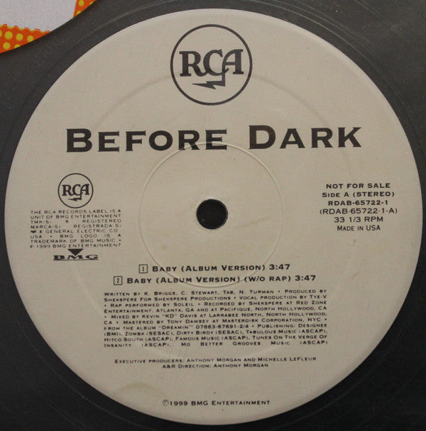 Before Dark : Baby (12", Tra)