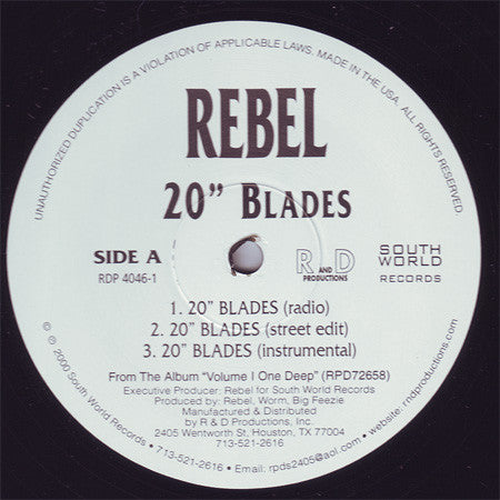 Rebel (9) : 20" Blades (12")