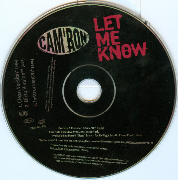 Cam'ron : Let Me Know (CD, Single)