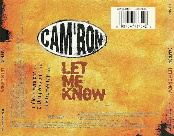 Cam'ron : Let Me Know (CD, Single)