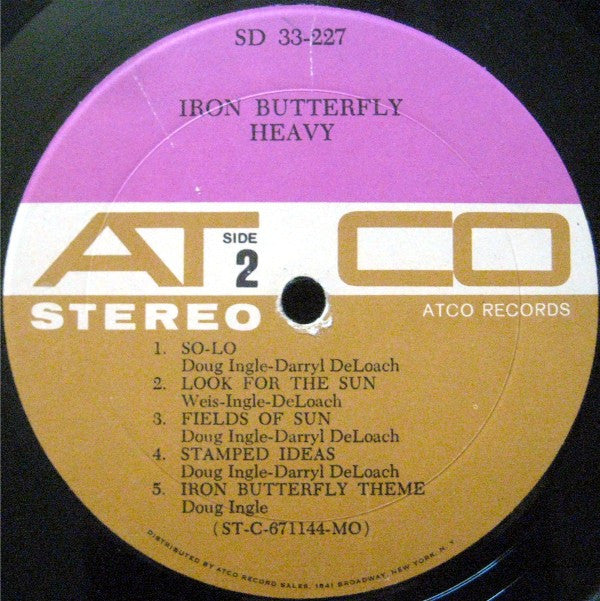 Iron Butterfly : Heavy (LP, Album, Mon)