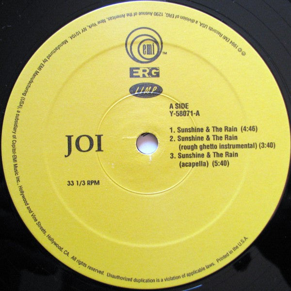 Joi (3) : Sunshine & The Rain (12")