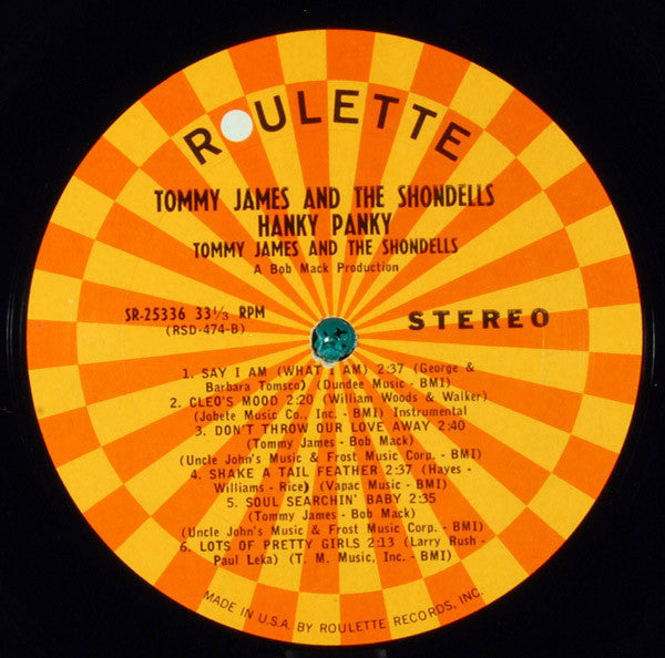 Tommy James & The Shondells : Hanky Panky (LP, Album)