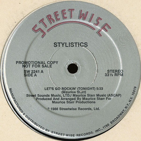 The Stylistics : Let's Go Rockin' (Tonight) (12", Promo)