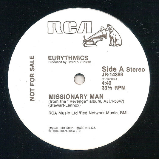 Eurythmics : Missionary Man (12", Promo)