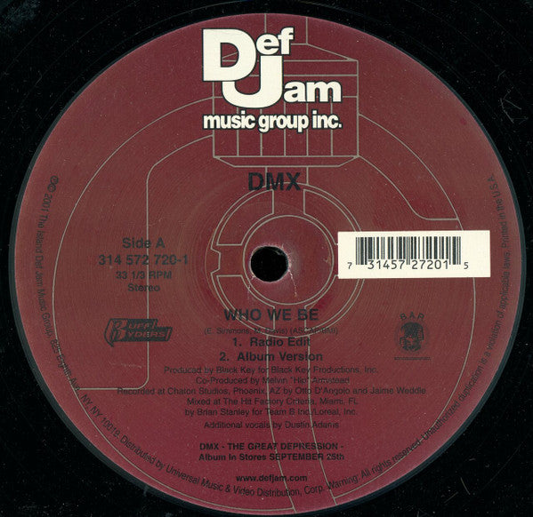 DMX : Who We Be (12", Single)