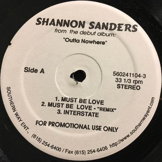 Shannon Sanders : Must Be Love (12", Single, Promo)