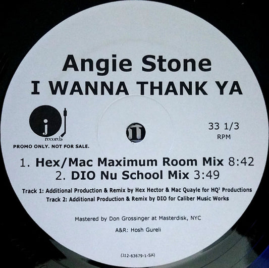 Angie Stone : I Wanna Thank Ya (12", Promo)
