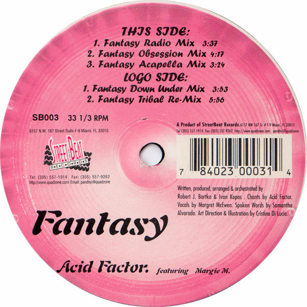 Acid Factor Featuring Margie M.* : Fantasy (12")