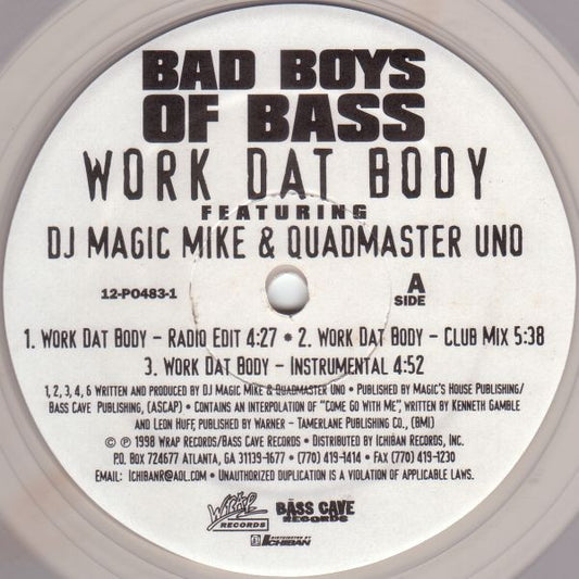 DJ Magic Mike & Quadmaster Uno : Work Dat Body (12", cle)