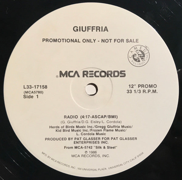 Giuffria : Radio (12", Single, Promo)