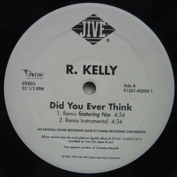 R. Kelly : Did You Ever Think (12")