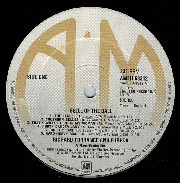 Richard Torrance And Eureka (5) : Belle Of The Ball (LP, Album)