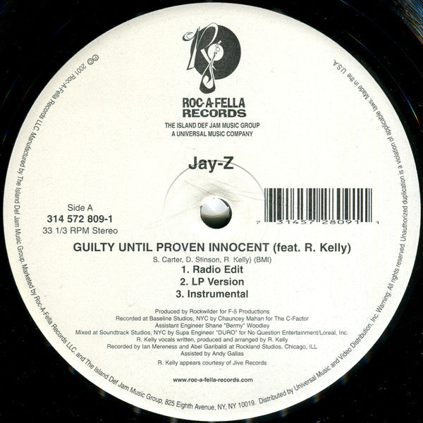 Jay-Z : Guilty Until Proven Innocent / 1-900-HUSTLER (12")