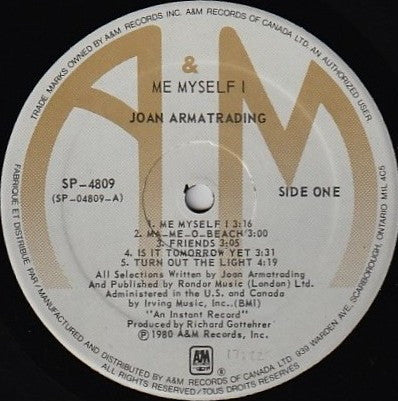 Joan Armatrading : Me Myself I (LP, Album)