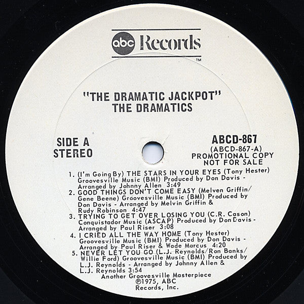 Ron Banks And The Dramatics : The Dramatic Jackpot (LP, Album, Promo, Gat)