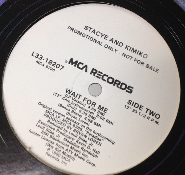 Stacye And Kimiko : Wait For Me (12", Promo)