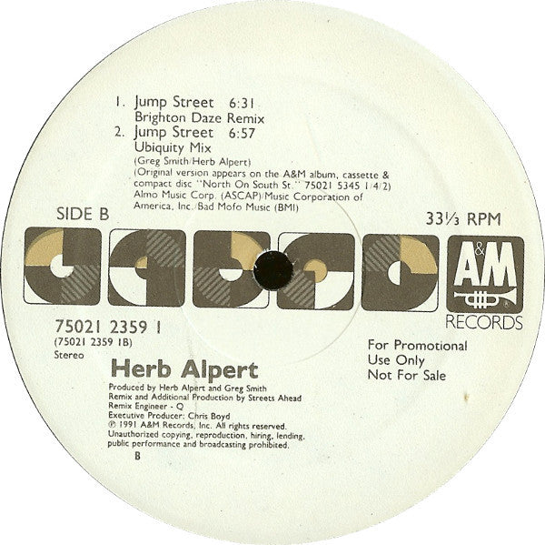 Herb Alpert : Jump Street (12", Promo)