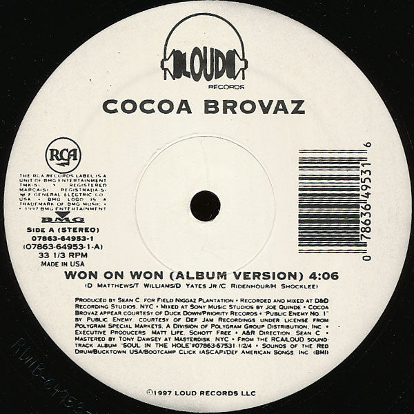 Cocoa Brovaz : Won On Won (12")