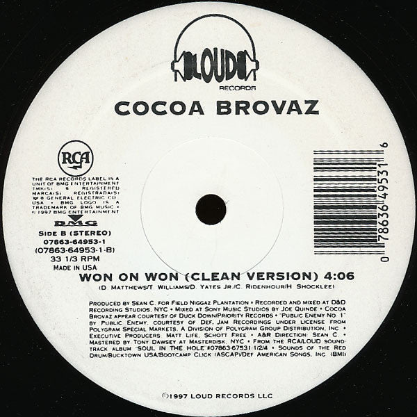 Cocoa Brovaz : Won On Won (12")