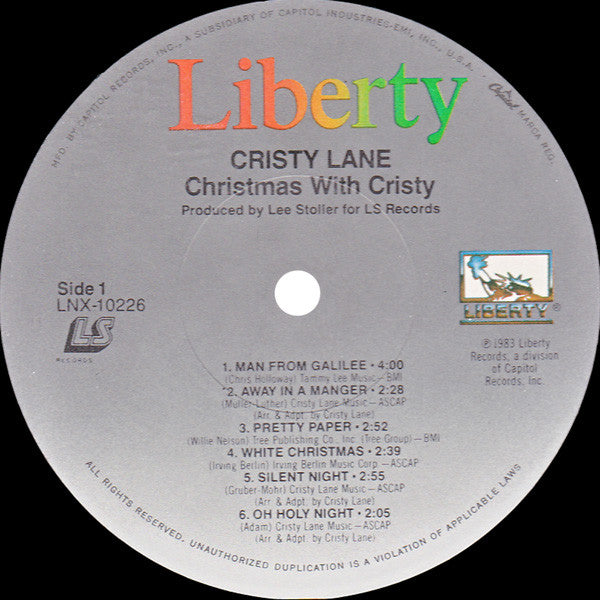 Cristy Lane : Christmas With Cristy (LP, Album)