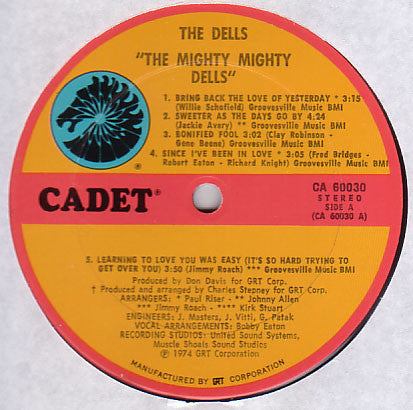 The Dells : The Mighty Mighty Dells (LP, Album, Pit)