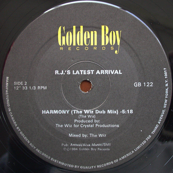 R.J.'s Latest Arrival : Harmony (12")