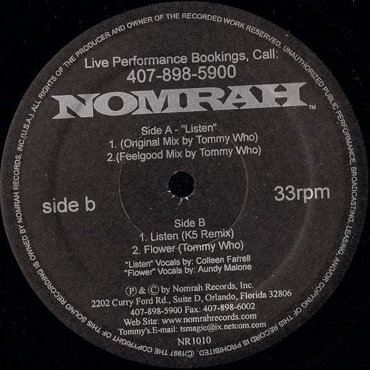 Tommy Who : Listen (12")