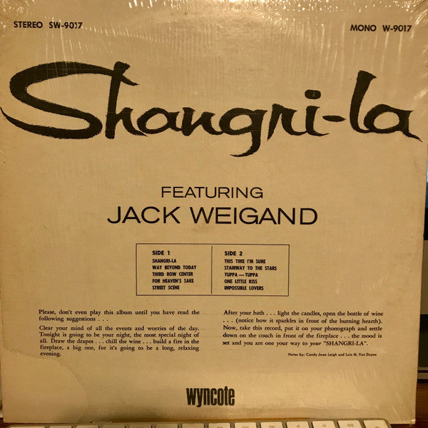 Jack Weigand : Shangri-La (LP, Album)