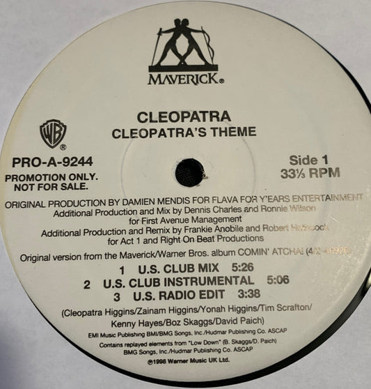 Cleopatra : Cleopatra's Theme (12", Advance, Promo)