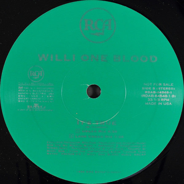 Willi One Blood : It's True (12", Promo)