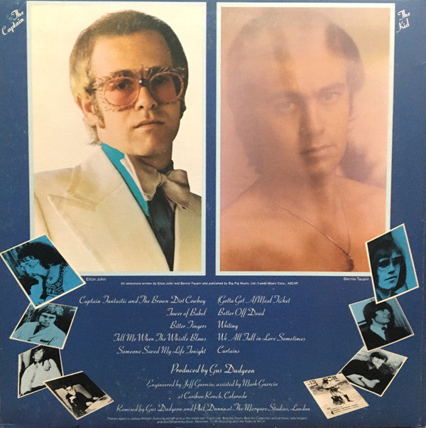 Elton John : Captain Fantastic And The Brown Dirt Cowboy (LP, Album, Glo)