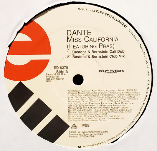 Dante Thomas : Miss California (12", Promo)