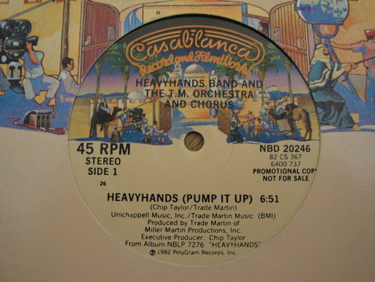 Heavyhands Band And T.M. Orchestra And Chorus : Heavyhands (Pump It Up) (12", Promo)