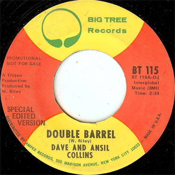 Dave & Ansel Collins : Double Barrel (7", Promo, ARP)