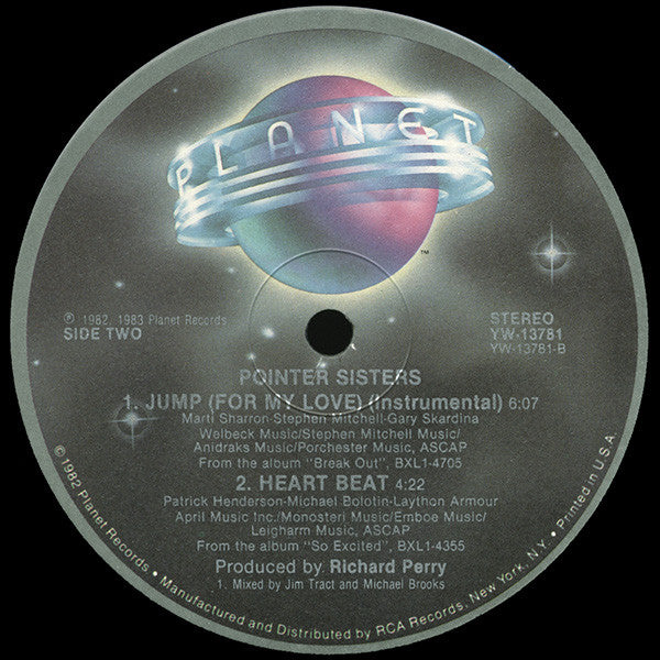 Pointer Sisters : Jump (For My Love) (12", Single)