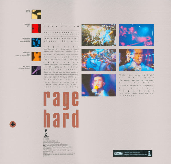 Frankie Goes To Hollywood : Rage Hard (+) (12")