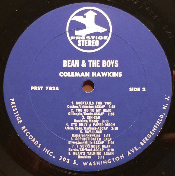 Coleman Hawkins : Bean And The Boys (LP, Comp, RE, RM)