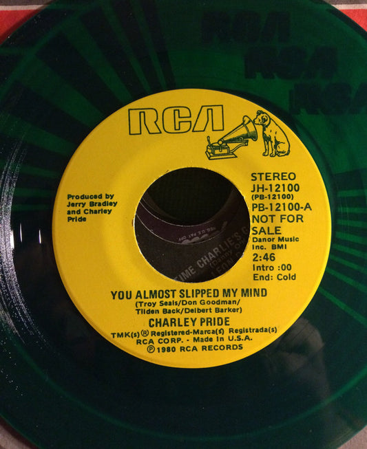 Charley Pride : You Almost Slipped My Mind (7", Promo, Gre)