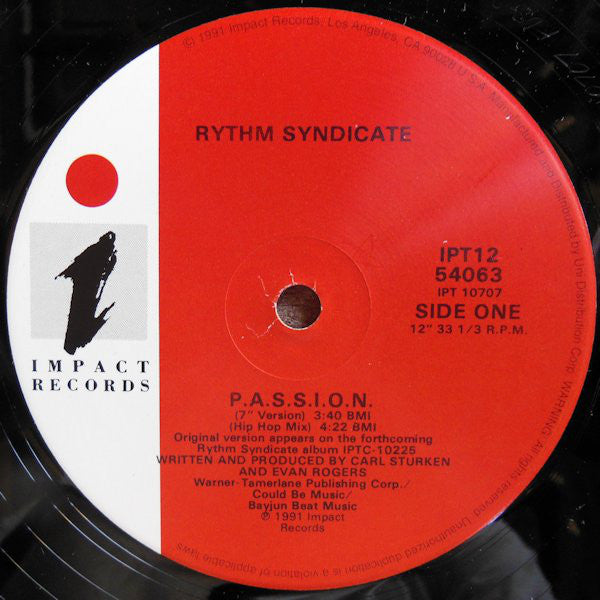 Rythm Syndicate (2) : P.A.S.S.I.O.N. (12", Single)