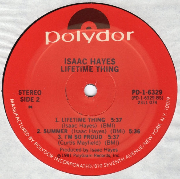 Isaac Hayes : Lifetime Thing (LP, Album)