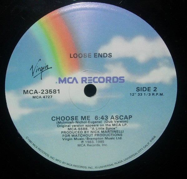 Loose Ends : Choose Me (Extended Dance Version) (12")