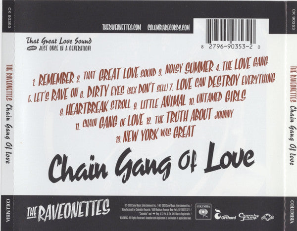 The Raveonettes : Chain Gang Of Love (CD, Album, Enh)