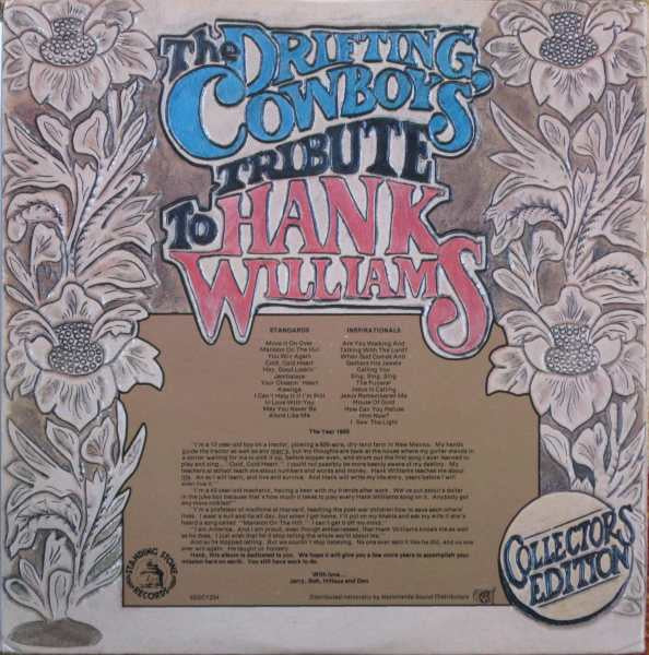 Drifting Cowboys : Tribute To Hank Williams (2xLP, Album)