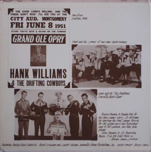 Drifting Cowboys : Tribute To Hank Williams (2xLP, Album)